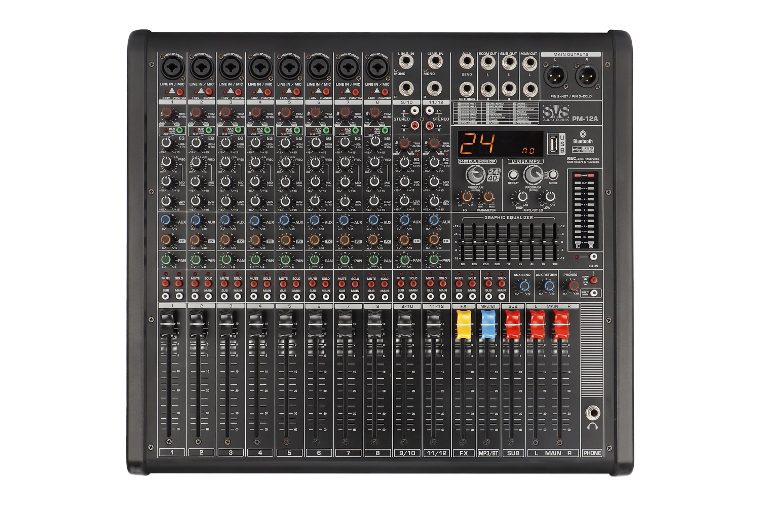 SVS Audiotechnik mixers PM-12A Активный аналоговый микшерный пульт, 12-канальный в Брянской области
